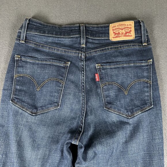 Levis 721 High Rise Skinny Jeans Womens 28 Blue Stretch Denim Slim Fit 28x32 - Picture 13 of 14